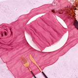Bali Gauze Ruffled Napkins - Rustic Bohemian Style for Wedding Party Dinner Table Decor