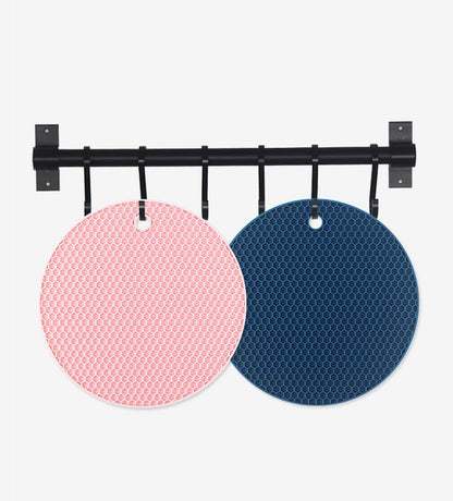 Bulk 3 Pcs Round Trivets Mat Multifunctional Heat Resistant Silicone Placemats Non-slip Cup Coasters Wholesale