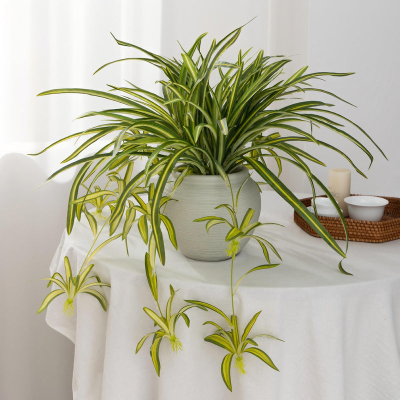 Artificial Trailing Spider Plant, 26" Height, UV-Resistant Vine for Home, Wedding, and Event Decor