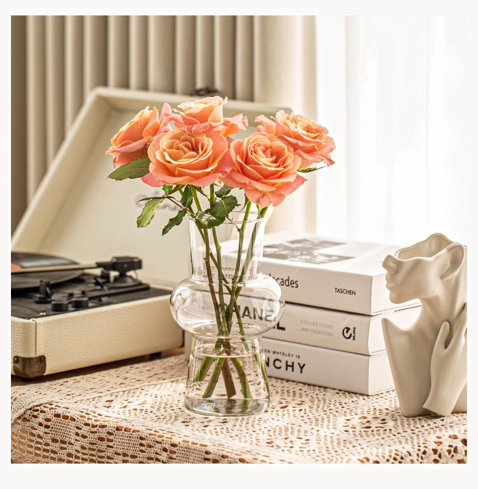 Bulk 7.8" Glass Vase Modern Hydroponic Vases for Centerpiece Wedding Office Home Wholesale