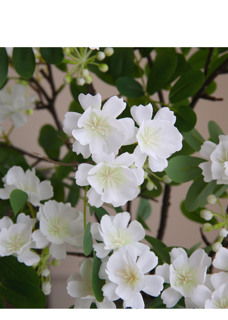 Single Stem Artificial Michelia Flower, 29" Tall, Silk Material, Modern Home & Commercial Decor, White & Pink Options