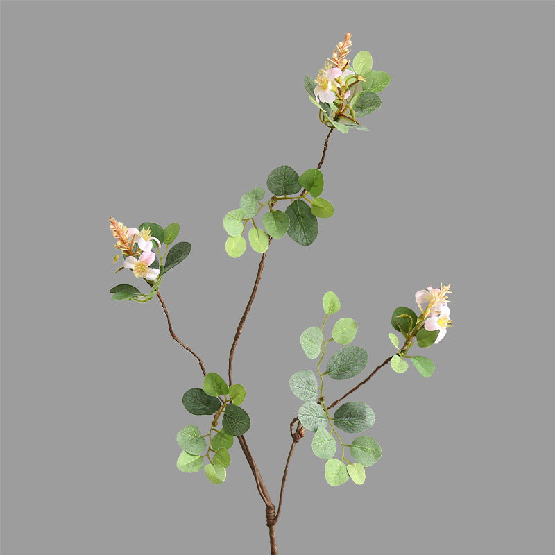 Artificial Clematis Flower, Single Stem with 3 Blooms, 20" Silk-Like Faux Floral for Home Decor, Wedding Centerpieces