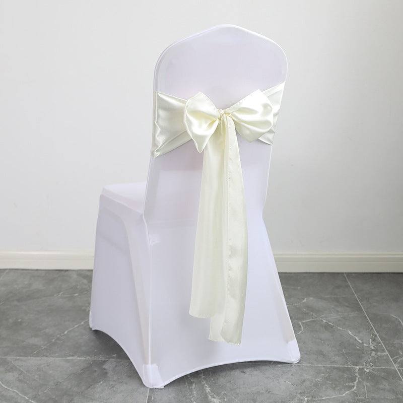 Bulk 10PCS Bows Chair Sashes Satin Chair Ribbons for Wedding Party Events Banquet Chair Cover Decoration Wholesale
