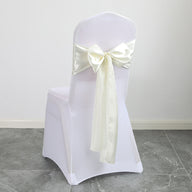 Bulk 10PCS Bows Chair Sashes Satin Chair Ribbons for Wedding Party Events Banquet Chair Cover Decoration Wholesale