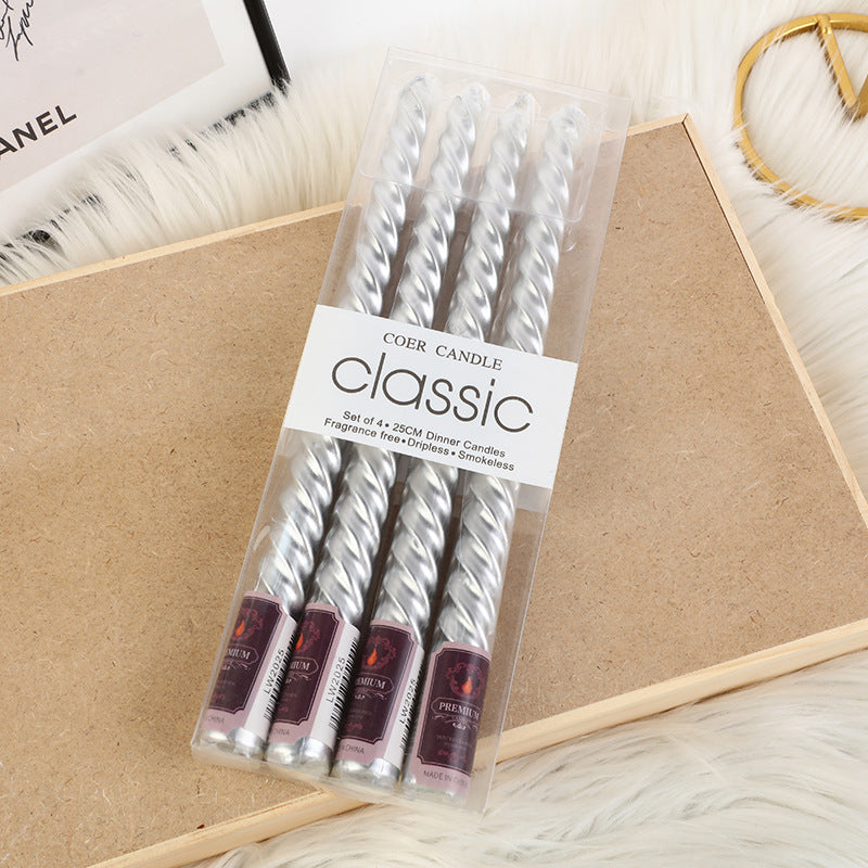 Bulk Set of 4 Taper Candles for Wedding Dinner Parties Galas Award Ceremonies Religious Holiday Decor Wholesale