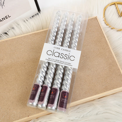 Bulk Set of 4 Taper Candles for Wedding Dinner Parties Galas Award Ceremonies Religious Holiday Decor Wholesale