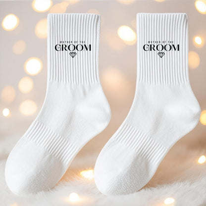 White Bridesmaid Socks - Soft Cotton Comfortable Breathable Wedding Essentials
