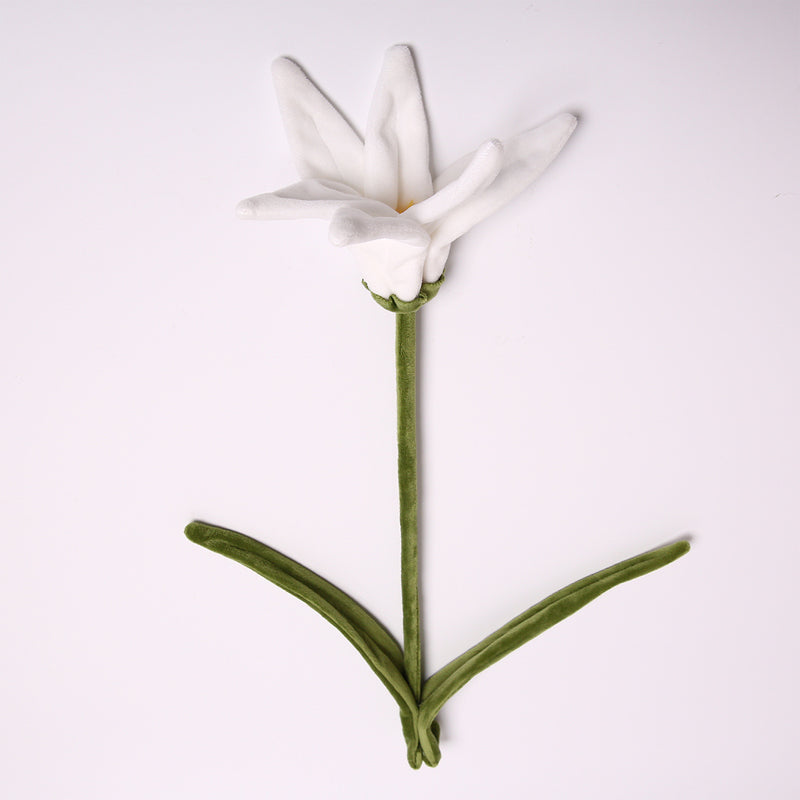 Single Stem Artificial Lily, 20" Tall, Faux Silk Flower for Home Decor, Weddings, and Events