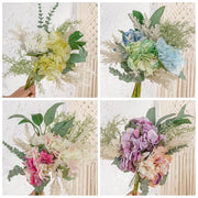 Artificial Hydrangea Flowers Bouquet 12 Inch Mixed Color Silk Bulk Arrangement 10 Pcs