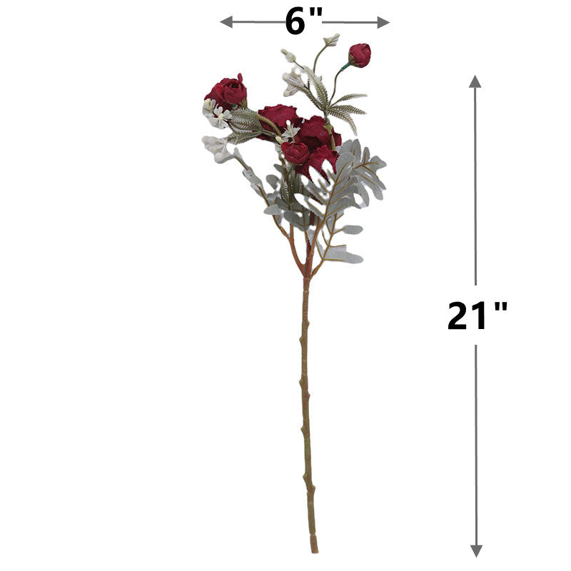 21 Inch Artificial Silk Rose Stems 10 Pcs Open Bud Combo for Bulk Floral Arrangements