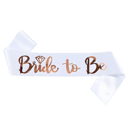 Bachelorette Party 13-Piece Set: Bride to Be Tiara Veil & Sashes for Hen Party & Bridal Shower