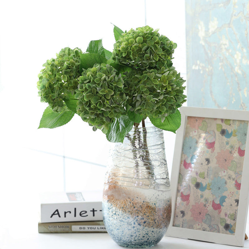 18 Inch Silk Hydrangea Flowers Bouquet, 10 Pcs Artificial Hydrangea Stems for Bulk Wholesale