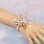 Corsage Bracelet 10 Pcs Artificial Flowers for Wedding Festival Beach Party
