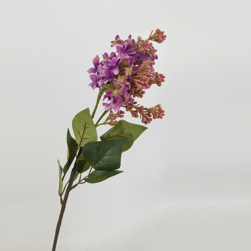 27 Inch Lilac Silk Flower Stems with Leaves 10 Pcs Artificial Floral Centerpiece