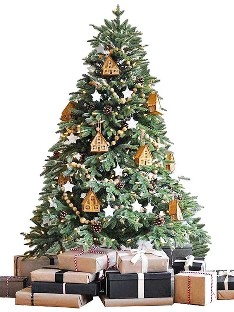 10 Pcs 2.3 Inch Five-Pointed Star Ornaments Christmas Tree Pendants Artificial Decorations