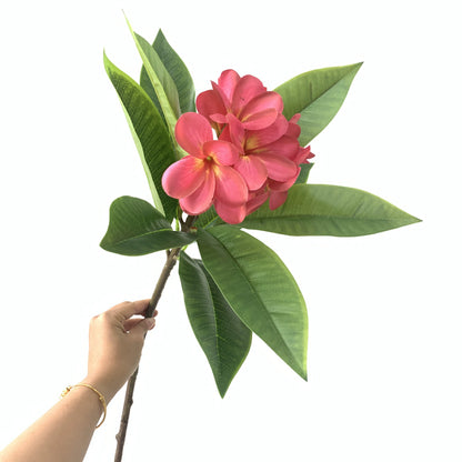 Bulk 26" Frangipani Bridal Bouquet Artificial Flower Arrangement UV Coated for Boho Home Decor Bridal Shower Centerpieces Wholesale