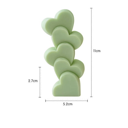 4-Heart & Daisy Scented Candles - Valentine’s Day Gifts Photo Props & Cute Decor