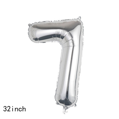 Bulk 32 Inch Foil Number Balloon for Birthday Party Decoration Graduation Celebration Holiday Accessory Decor Wholesale