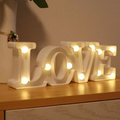 Bulk 8 Inch 3D Light Up Letters Set with LED for Valentine's Day Baby Shower Wedding Decoration Wholesale