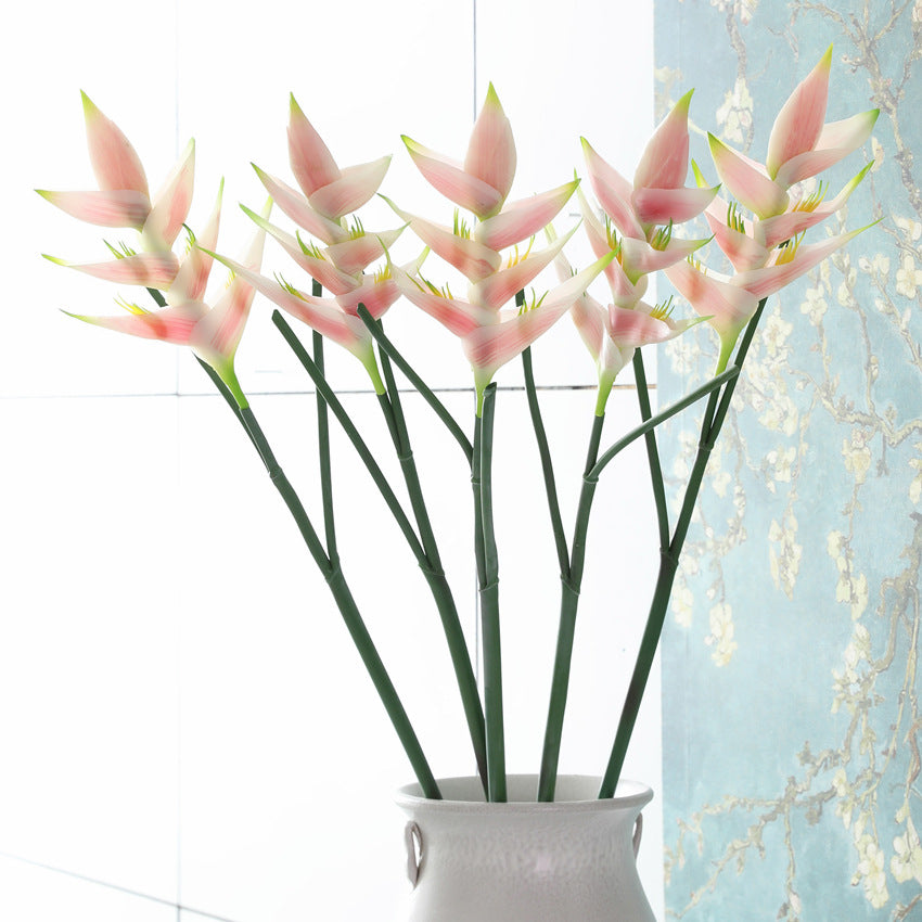 5-Pack Artificial Bird of Paradise Flowers - Faux Crane Flower Decor for Weddings & Windows