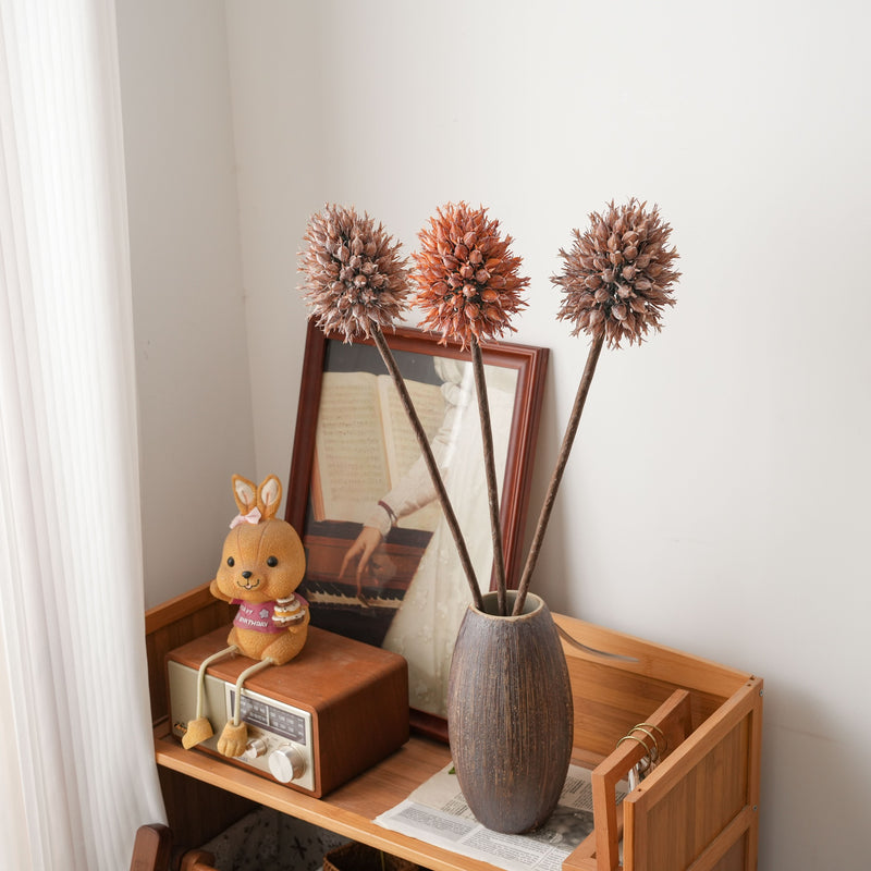 Artificial Pineapple Lily (Eucomis) Single Stem, Plastic PE/PVC Faux Greenery, Modern Ins Style for Wedding & Home Decor
