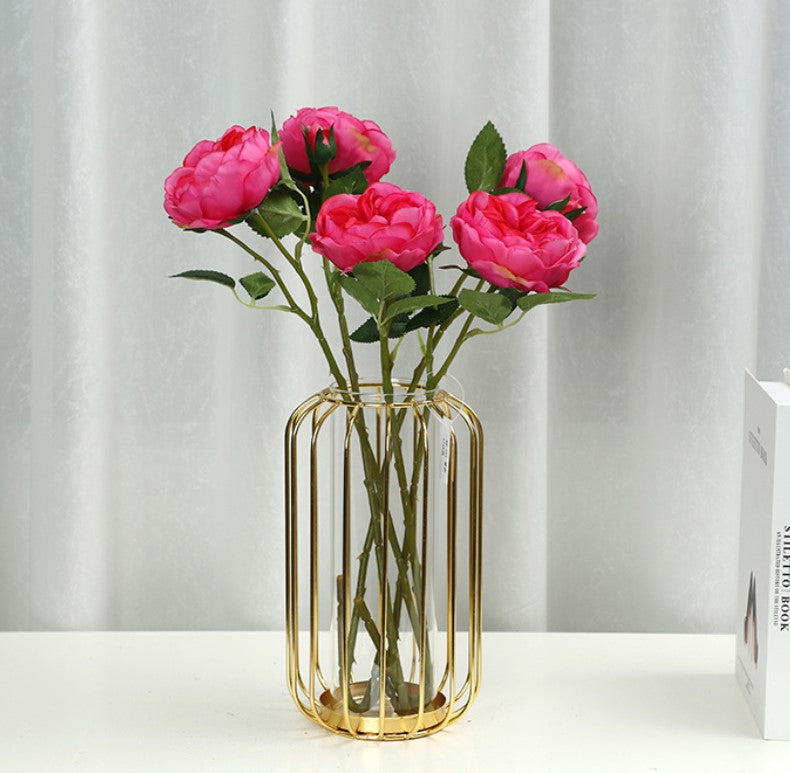 20 Inch Artificial Silk Rose Stems with Buds, 10 Pcs Bulk Wholesale