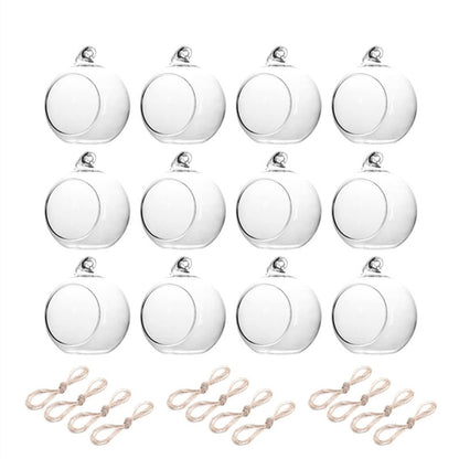Bulk 12 Pcs Glass Globe Hanging Lights Candle Orbs for Tea Lights Wedding Arch Decor Christmas Centerpiece Outdoor Party Wholesale