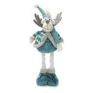 Stretchable Blue Santa-Snowman-Reindeer Plush – 12" Holiday Trio That Springs Into Action