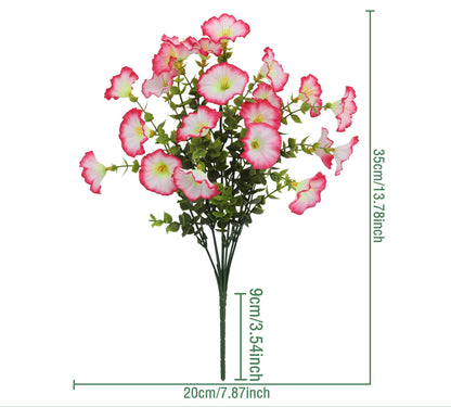 Wedding Backdrop UV-Resistant Artificial Morning Glory 10 Bundles All-Weather Faux Florals for Arch & Ceremony Floral Styling