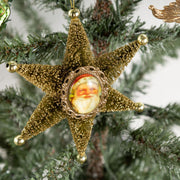 Gold Leaf Cross Hexagon Glass Christmas Ornaments Bulk Pack Holiday Decorations