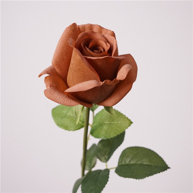 19" Single Stem Realistic Faux Silk Rose, Kate Style, Modern Home Decor, Wedding & Event Arrangements