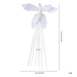 Christmas Hummingbird Ornaments 2-Pack - Beaded Tassel Bird Decor for Christmas Tree & Wall Hanging