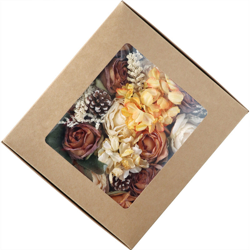 Artificial Fall Flowers Combo Set with Stems, Bulk Wholesale, Mixed Colors, Silk, Multiple Stems