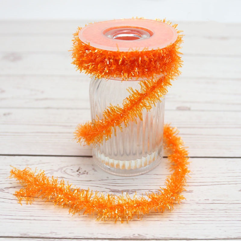 8.8 Ft Halloween Tinsel Garland Roll, Shiny Twist, Bulk Quantity, Decorative Hanging Garland