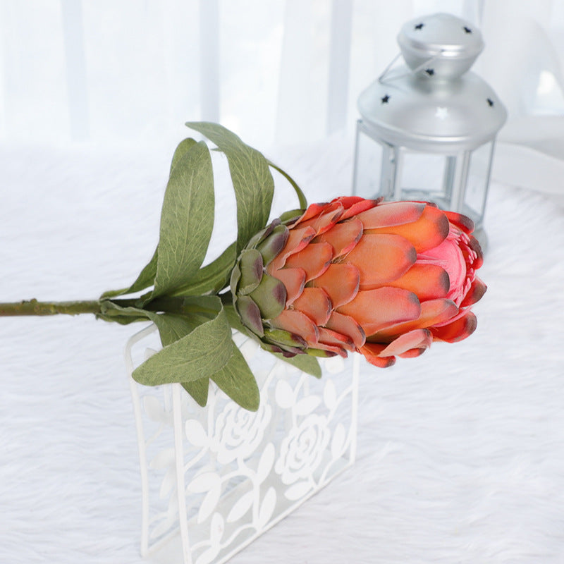10 Pcs Artificial Protea Stems Bouquet Real Touch Silk Flowers Bulk Arrangement
