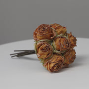 10 Pcs Burnt Orange Dusty Rose Artificial Floral Spray Bouquets Fall Decor