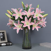 29 Inch Artificial Silk Tiger Lily Spray Stems Bulk Pack