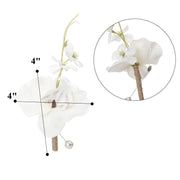 Orchid Boutonnieres 12 Pcs Artificial Silk Flowers for Wedding Groom and Groomsmen
