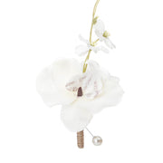 Orchid Boutonnieres 12 Pcs Artificial Silk Flowers for Wedding Groom and Groomsmen