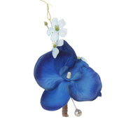 Orchid Boutonnieres 12 Pcs Artificial Silk Flowers for Wedding Groom and Groomsmen