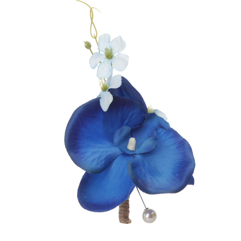 Orchid Boutonnieres 12 Pcs Artificial Silk Flowers for Wedding Groom and Groomsmen