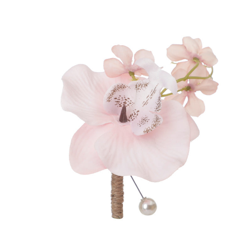 Orchid Boutonnieres 12 Pcs Artificial Silk Flowers for Wedding Groom and Groomsmen