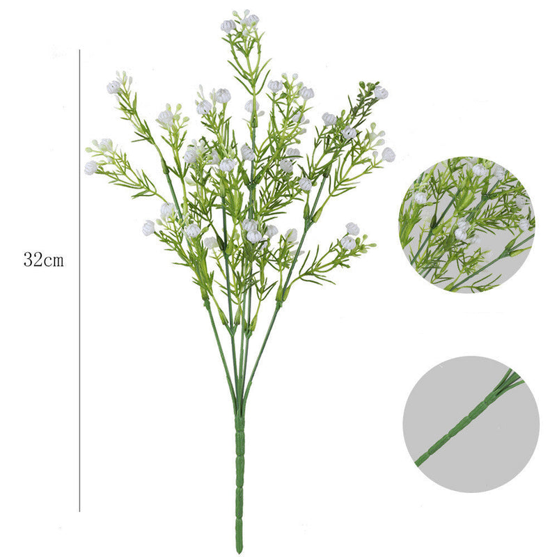 Artificial Gypsophila Flowers Bulk 10 Pcs UV Resistant Outdoor Silk Bush
