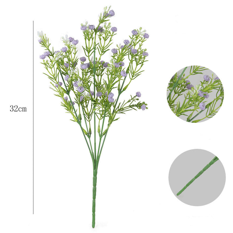 Artificial Gypsophila Flowers Bulk 10 Pcs UV Resistant Outdoor Silk Bush