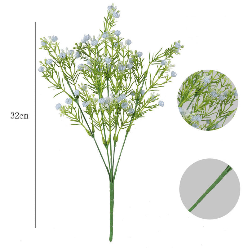 Artificial Gypsophila Flowers Bulk 10 Pcs UV Resistant Outdoor Silk Bush