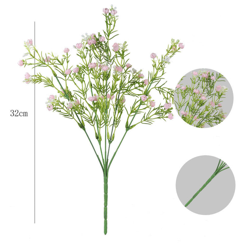Artificial Gypsophila Flowers Bulk 10 Pcs UV Resistant Outdoor Silk Bush