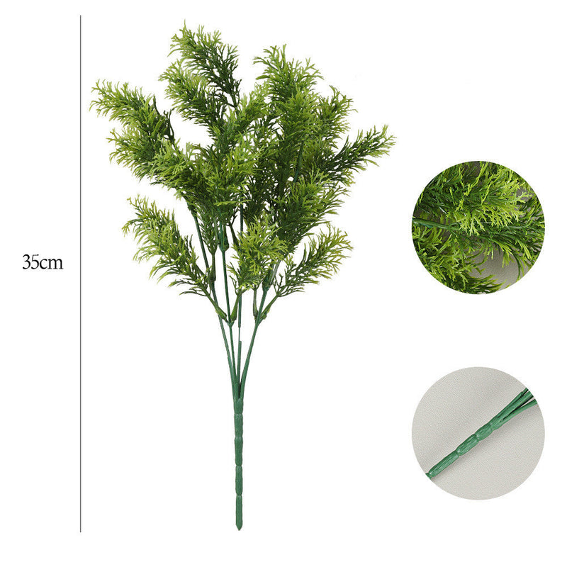100 Pcs Artificial Greenery Bushes UV Resistant Outdoor Plants Bulk Wholesale