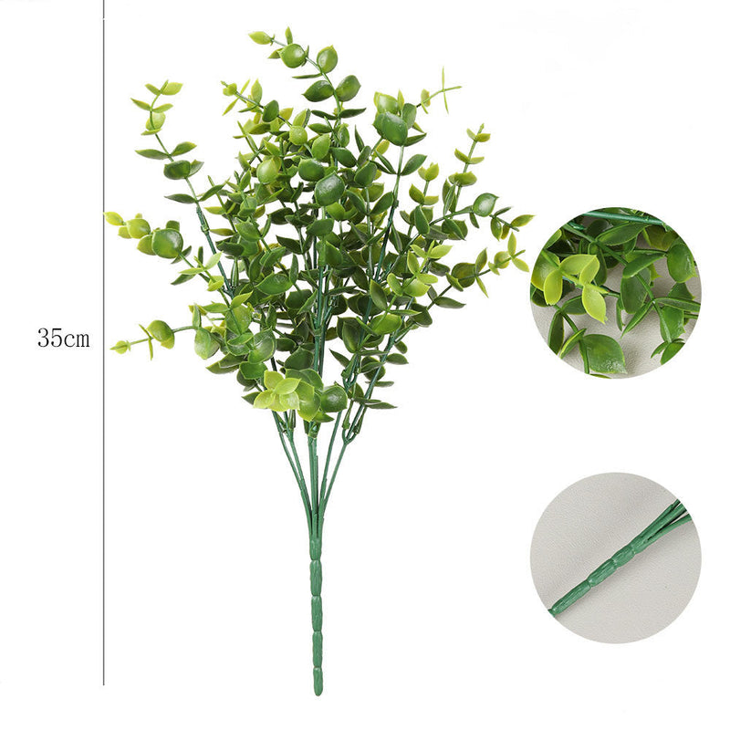 100 Pcs Artificial Greenery Bushes UV Resistant Outdoor Plants Bulk Wholesale