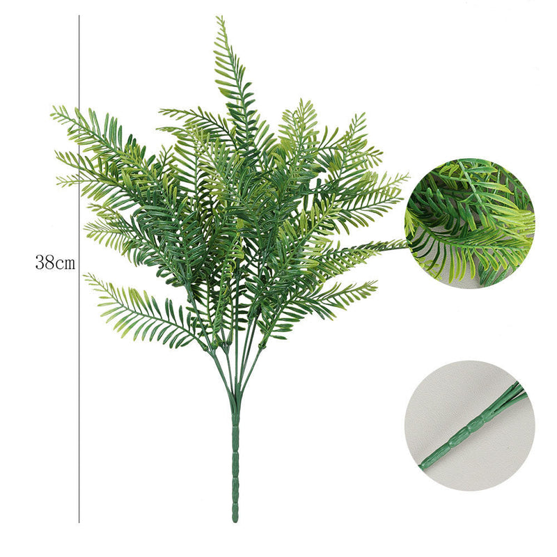 100 Pcs Artificial Greenery Bushes UV Resistant Outdoor Plants Bulk Wholesale
