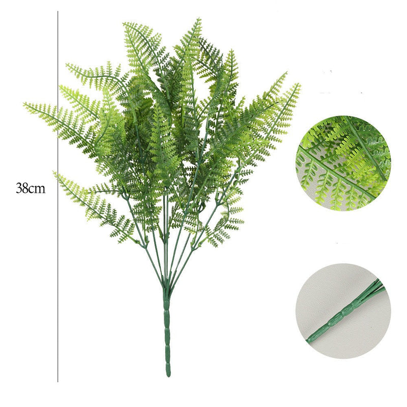 100 Pcs Artificial Greenery Bushes UV Resistant Outdoor Plants Bulk Wholesale